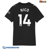 Fotballdrakt Dame Manchester City Nico Gonzalez #14 Bortedrakt 2025-26 Kortermet